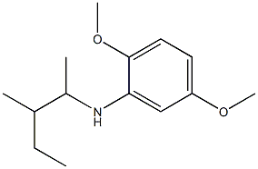 2,5-dimethoxy-N-(3-methylpentan-2-yl)aniline 结构式