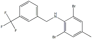 2,6-dibromo-4-methyl-N-{[3-(trifluoromethyl)phenyl]methyl}aniline 结构式