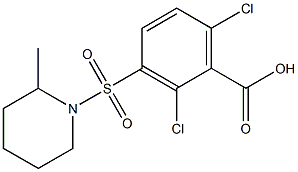 2,6-dichloro-3-[(2-methylpiperidine-1-)sulfonyl]benzoic acid 结构式