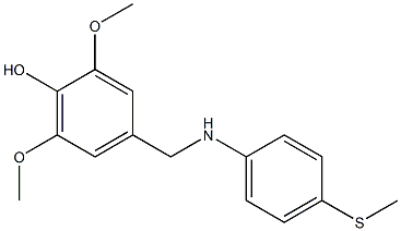 2,6-dimethoxy-4-({[4-(methylsulfanyl)phenyl]amino}methyl)phenol 结构式