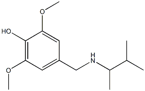 2,6-dimethoxy-4-{[(3-methylbutan-2-yl)amino]methyl}phenol 结构式