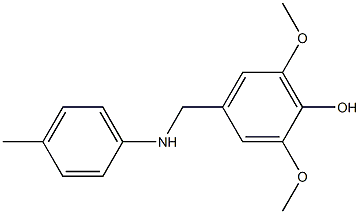 2,6-dimethoxy-4-{[(4-methylphenyl)amino]methyl}phenol 结构式