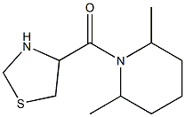 2,6-dimethyl-1-(1,3-thiazolidin-4-ylcarbonyl)piperidine 结构式