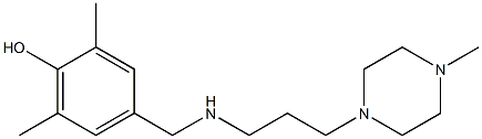 2,6-dimethyl-4-({[3-(4-methylpiperazin-1-yl)propyl]amino}methyl)phenol 结构式