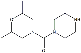 2,6-dimethyl-4-(piperazin-1-ylcarbonyl)morpholine 结构式