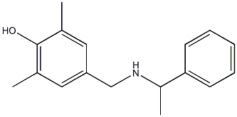 2,6-dimethyl-4-{[(1-phenylethyl)amino]methyl}phenol 结构式