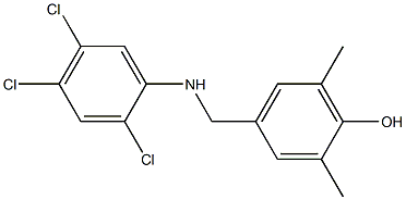 2,6-dimethyl-4-{[(2,4,5-trichlorophenyl)amino]methyl}phenol 结构式