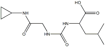 2-[({[2-(cyclopropylamino)-2-oxoethyl]amino}carbonyl)amino]-4-methylpentanoic acid 结构式