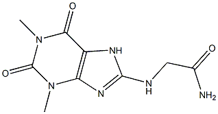 2-[(1,3-dimethyl-2,6-dioxo-2,3,6,7-tetrahydro-1H-purin-8-yl)amino]acetamide 结构式