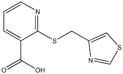 2-[(1,3-thiazol-4-ylmethyl)sulfanyl]pyridine-3-carboxylic acid 结构式