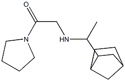 2-[(1-{bicyclo[2.2.1]heptan-2-yl}ethyl)amino]-1-(pyrrolidin-1-yl)ethan-1-one 结构式