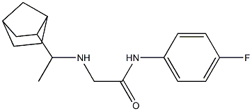 2-[(1-{bicyclo[2.2.1]heptan-2-yl}ethyl)amino]-N-(4-fluorophenyl)acetamide 结构式