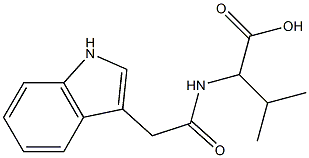 2-[(1H-indol-3-ylacetyl)amino]-3-methylbutanoic acid 结构式