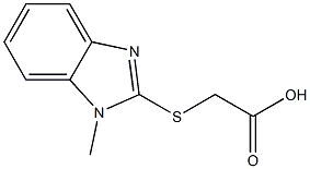 2-[(1-methyl-1H-1,3-benzodiazol-2-yl)sulfanyl]acetic acid 结构式