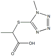 2-[(1-methyl-1H-tetrazol-5-yl)thio]propanoic acid 结构式