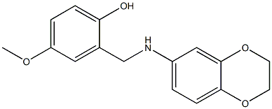 2-[(2,3-dihydro-1,4-benzodioxin-6-ylamino)methyl]-4-methoxyphenol 结构式