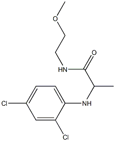 2-[(2,4-dichlorophenyl)amino]-N-(2-methoxyethyl)propanamide 结构式