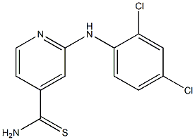 2-[(2,4-dichlorophenyl)amino]pyridine-4-carbothioamide 结构式