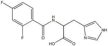 2-[(2,4-difluorobenzoyl)amino]-3-(1H-imidazol-4-yl)propanoic acid 结构式