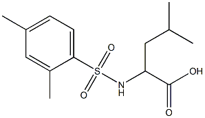 2-[(2,4-dimethylbenzene)sulfonamido]-4-methylpentanoic acid 结构式