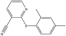 2-[(2,4-dimethylphenyl)sulfanyl]pyridine-3-carbonitrile 结构式