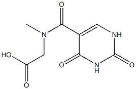 2-[(2,4-dioxo-1,2,3,4-tetrahydropyrimidin-5-yl)-N-methylformamido]acetic acid 结构式