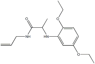 2-[(2,5-diethoxyphenyl)amino]-N-(prop-2-en-1-yl)propanamide 结构式