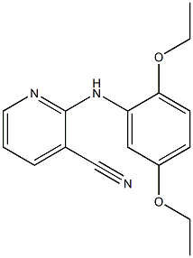 2-[(2,5-diethoxyphenyl)amino]pyridine-3-carbonitrile 结构式