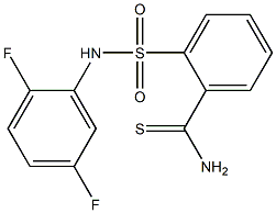 2-[(2,5-difluorophenyl)sulfamoyl]benzene-1-carbothioamide 结构式