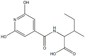 2-[(2,6-dihydroxyisonicotinoyl)amino]-3-methylpentanoic acid 结构式