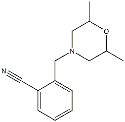 2-[(2,6-dimethylmorpholin-4-yl)methyl]benzonitrile 结构式