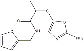 2-[(2-amino-1,3-thiazol-5-yl)sulfanyl]-N-(furan-2-ylmethyl)propanamide 结构式