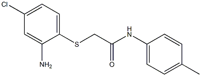 2-[(2-amino-4-chlorophenyl)sulfanyl]-N-(4-methylphenyl)acetamide 结构式