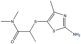 2-[(2-amino-4-methyl-1,3-thiazol-5-yl)sulfanyl]-N,N-dimethylpropanamide 结构式