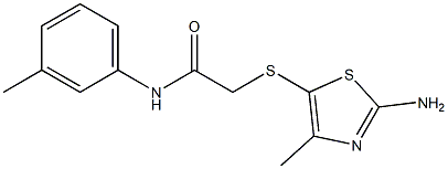 2-[(2-amino-4-methyl-1,3-thiazol-5-yl)thio]-N-(3-methylphenyl)acetamide 结构式