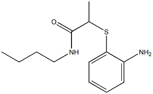 2-[(2-aminophenyl)sulfanyl]-N-butylpropanamide 结构式