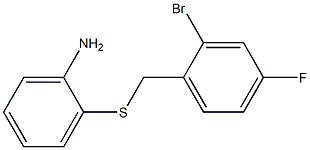 2-[(2-bromo-4-fluorobenzyl)thio]aniline 结构式