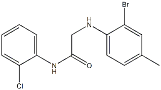 2-[(2-bromo-4-methylphenyl)amino]-N-(2-chlorophenyl)acetamide 结构式