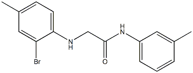 2-[(2-bromo-4-methylphenyl)amino]-N-(3-methylphenyl)acetamide 结构式