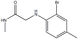 2-[(2-bromo-4-methylphenyl)amino]-N-methylacetamide 结构式