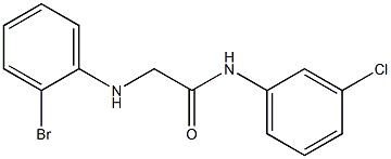 2-[(2-bromophenyl)amino]-N-(3-chlorophenyl)acetamide 结构式