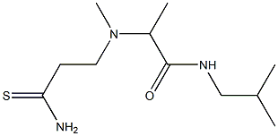 2-[(2-carbamothioylethyl)(methyl)amino]-N-(2-methylpropyl)propanamide 结构式