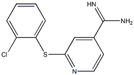 2-[(2-chlorophenyl)sulfanyl]pyridine-4-carboximidamide 结构式