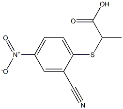 2-[(2-cyano-4-nitrophenyl)thio]propanoic acid 结构式