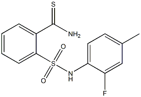 2-[(2-fluoro-4-methylphenyl)sulfamoyl]benzene-1-carbothioamide 结构式