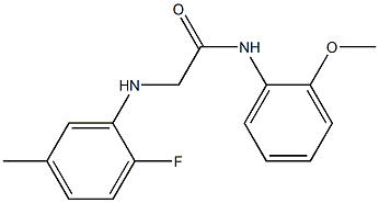 2-[(2-fluoro-5-methylphenyl)amino]-N-(2-methoxyphenyl)acetamide 结构式