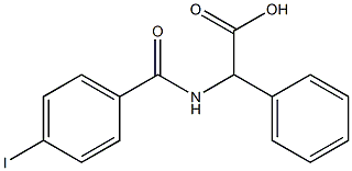 2-[(4-iodophenyl)formamido]-2-phenylacetic acid 结构式