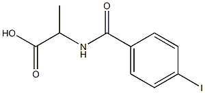 2-[(4-iodophenyl)formamido]propanoic acid 结构式