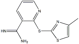 2-[(4-methyl-1,3-thiazol-2-yl)sulfanyl]pyridine-3-carboximidamide 结构式