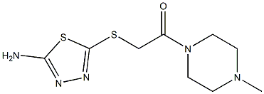 2-[(5-amino-1,3,4-thiadiazol-2-yl)sulfanyl]-1-(4-methylpiperazin-1-yl)ethan-1-one 结构式
